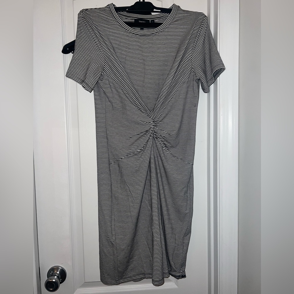 Theory Navy/White T-Shirt Dress